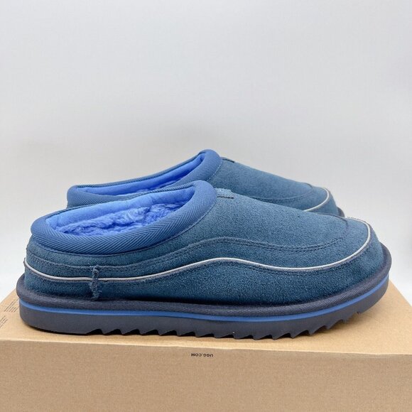UGG TASMAN CALI WAVE BLUE SUEDE/ SHEEPWOOL SLIPPERS S/N 1136700 Mens US 11 D - Picture 5 of 14